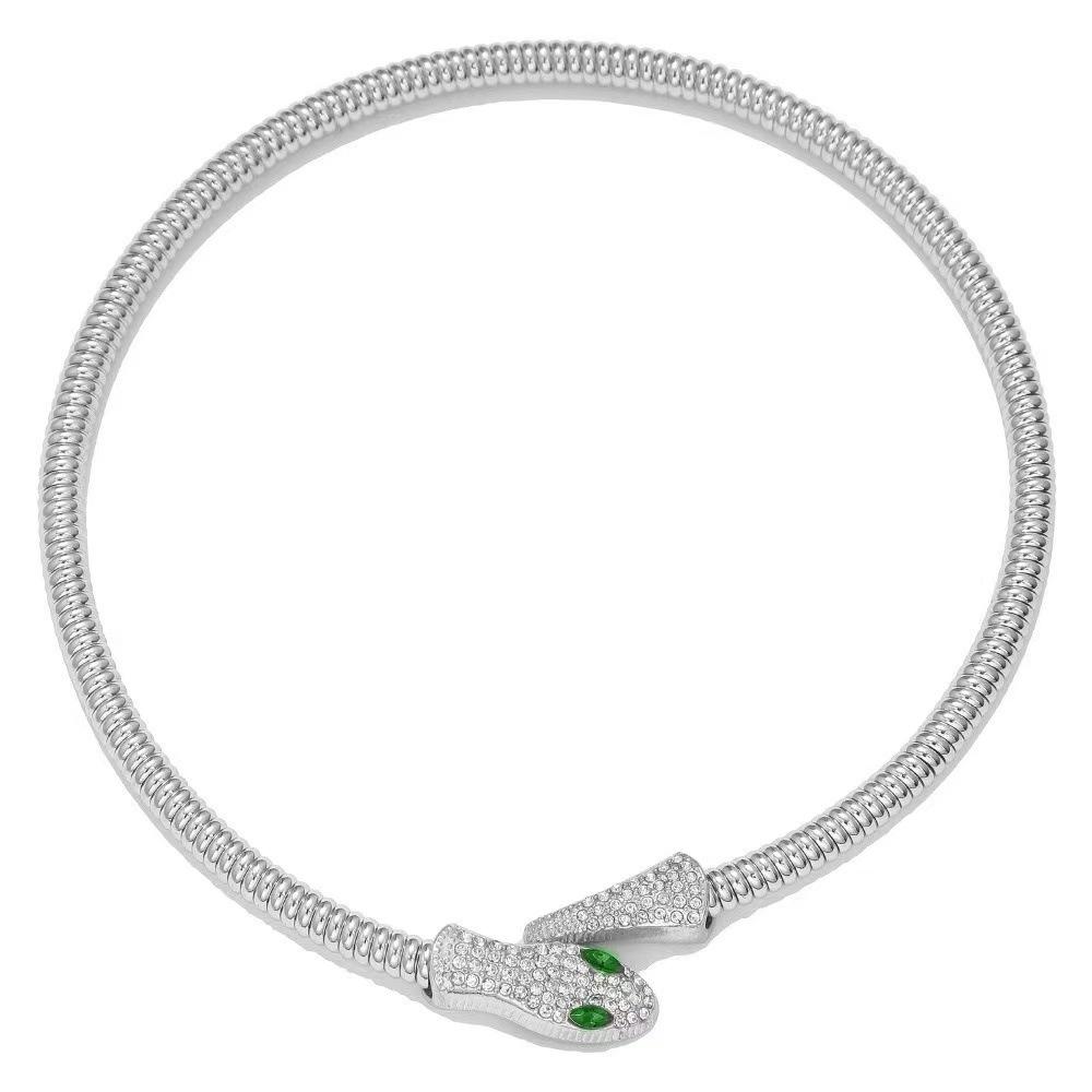 European & American Style Snake-shaped Choker Necklace - Creative Spirit Summer Jewelry for Women
