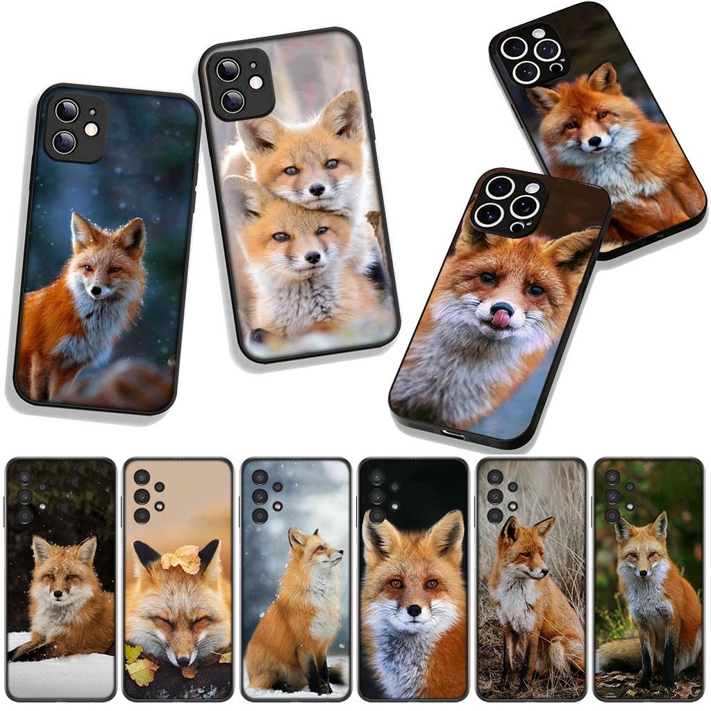 for Samsung Galaxy A36 A17 A26 A07 A35 A54 A53 A13 A33 A34 S8 S9 S20 S21 FE S10 Plus Phone Cover Case Fox Casing
