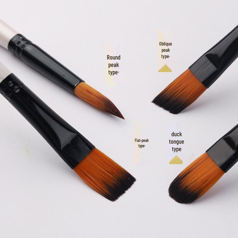 12-Piece Nylon Paintbrush Set for Kids: Gouache, Acrylic & Oil Painting