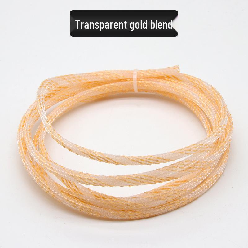 PET Braided Expandable 3mm Snakeskin Mesh Audio Cable Sleeve, Nylon Shockproof, 5 Meters