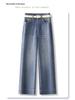2025 Women's Yellow High Waist Straight Leg Jeans - Slimming, Cropped, Loose Fit for Spring/Autumn