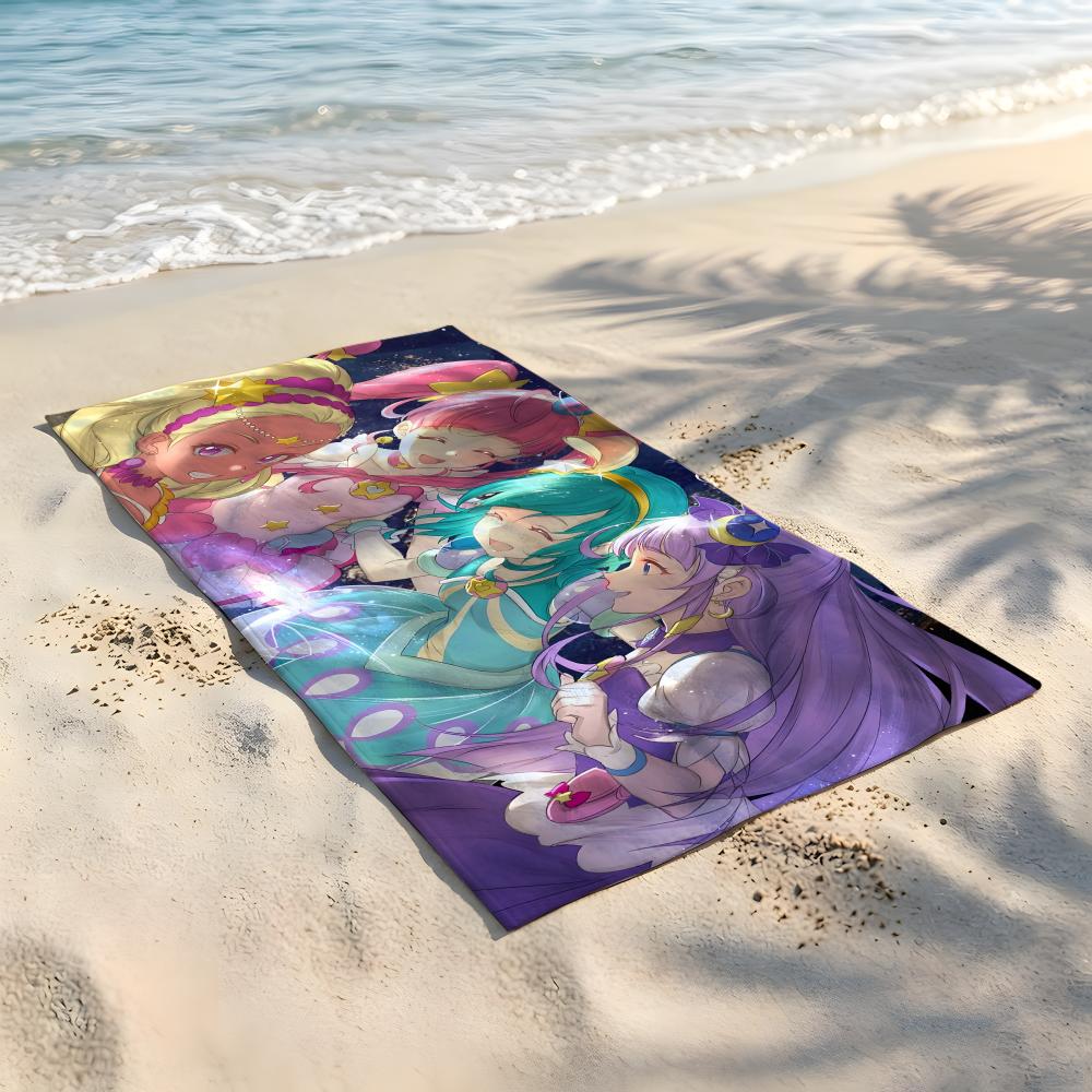 Anime P-Pretty C-Cure Towel Beach Blanket Towel  For Travel Gym Shower Luxury Lightweight Camping Pool Hot