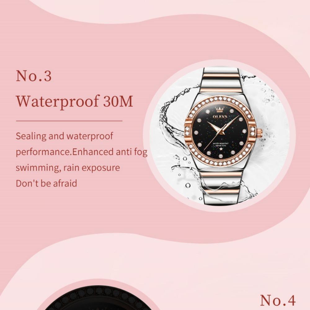 OLEVS New Top Women's Watch Fashion Diamond Madrid Watch High -end Watch