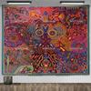 Mexico Mexican Mayan Tribal Art Tapestry Wall Hanging Ethnic Paintings Psychedelic Aesthetic Background Cloth Home Decorations
