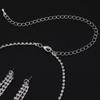 Bridal Wedding Dress Full of Diamond Earrings, Necklace Set Chain, Dinner Party Accessories, Fringed Set