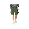 Li Ning Sports Lifestyle Series Solid Color Mid Waist Breathable Versatile Straight Leg Sports Shorts Men shorts Dark-Wilderness-Green AKSV289-5