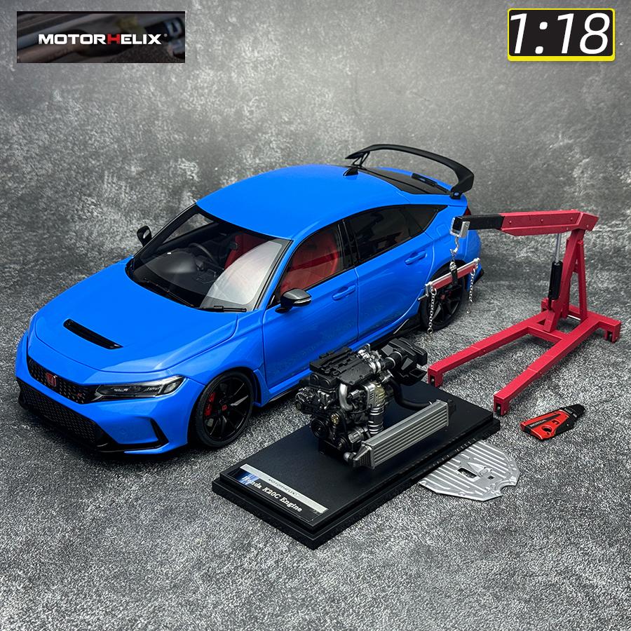 AAALZ1 Motorhelix 1:18 MH Honda FL5 Civic Type R Car Model Sports Car Static Decoration Holiday Gift Collection