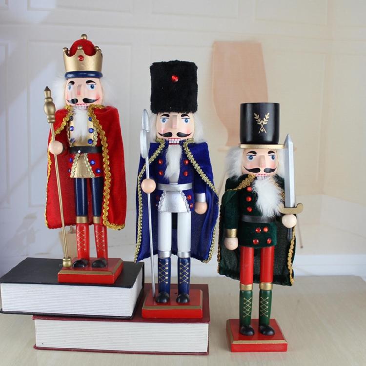 Figures Puppet Christmas Nutcrackers Christmas Wooden Nutcracker Soldier 38cm