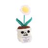 Crochet Flower Artificial Flower Potted Halloween Decoration 2025 Office Desk Accessorie Party Guests Gift Room Decor