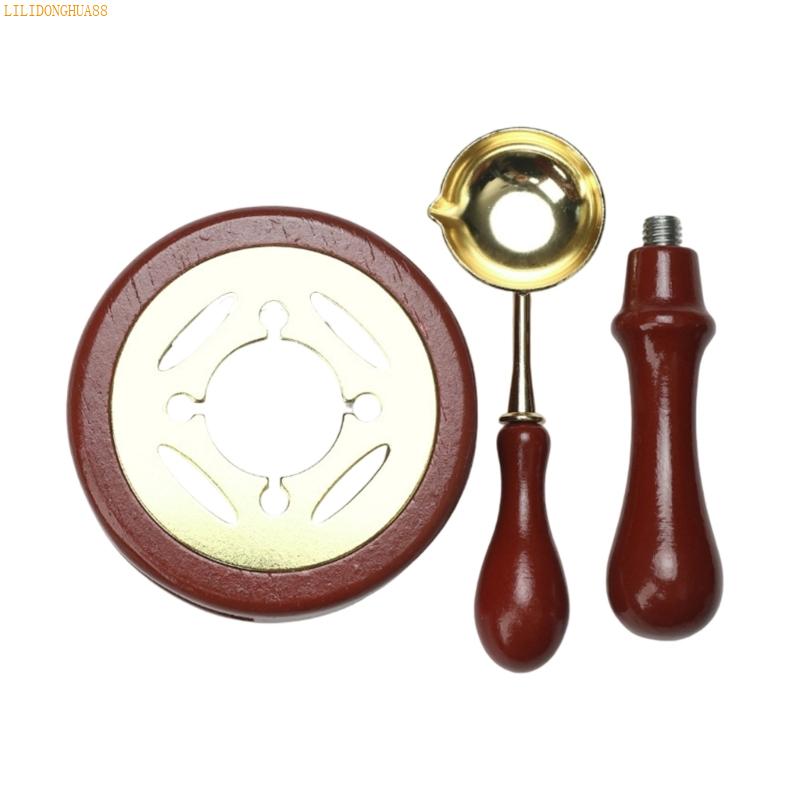 K1AE Sealing Wax Melting Set with Spoon and Handle for Craft Enthusiasts Artistic Projects