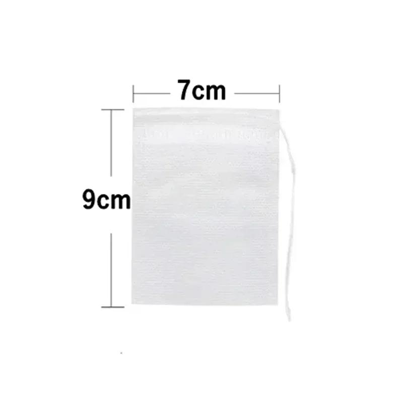 100-500PCS Disposable Tea Bags Filter Paper Non-woven Sealing Teabags with Drawstring Kitchen Teaware Coffee Loose Tea Spice Bag