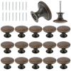 14/16Pcs Round  Antique Bronze Cupboard Door Pull Knob Kitchen Cupboard Door Decor Handles Replacement Hardware