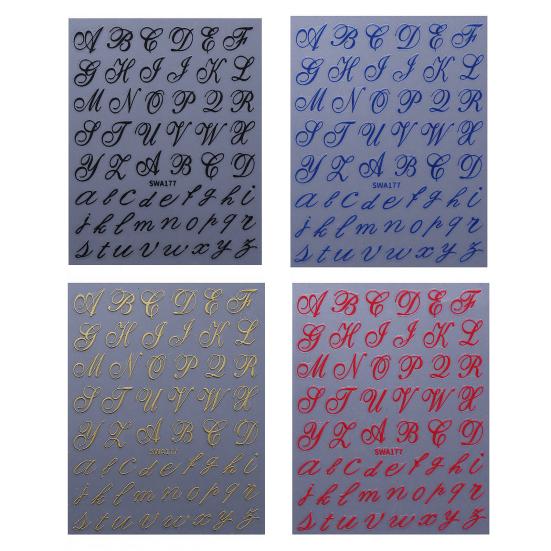 Yousheng English Letter Nail Art Stickers Self-adhesive DIY Alphabet Manicure Decoration Decals Women Nail Accessories for Home