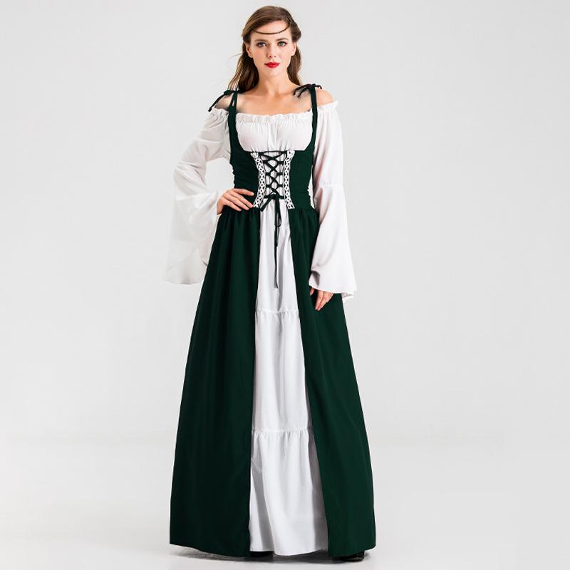 Women's Medieval Renaissance Dress Vintage Dress Strap Waist Court Dress Women's Clothing