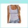 Ärmelloses Streetwear Bodycon Tanktop mit quadratischem Ausschnitt für Freizeit und Fitness