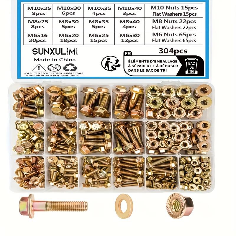 304-Piece 8.8 Grade M6 M8