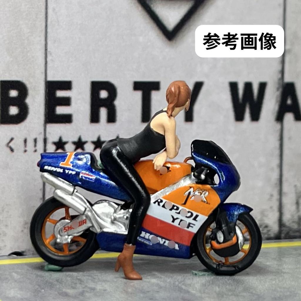 Moreart Miniature Figure Bike Street Girl Female for Dioramas and Miniature MO222006 1/64 & Set, Model, Cars,