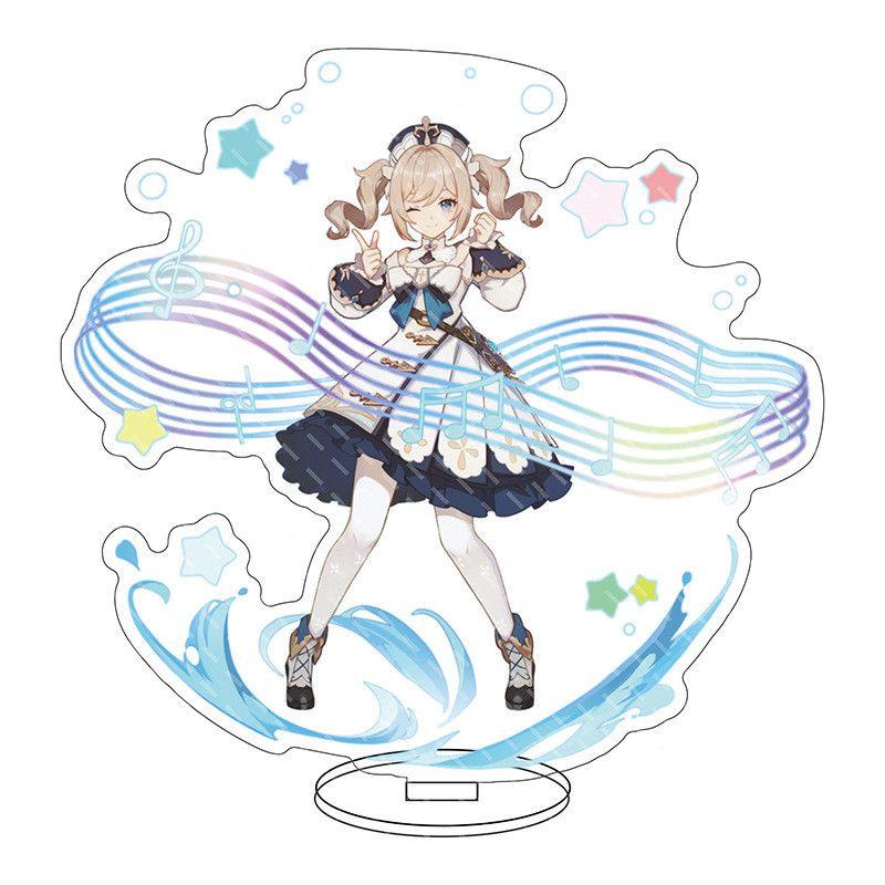 Exquisite Genshin Impact Barbatos Keqing Barbara Acrylic Figure Stand For Display Decor