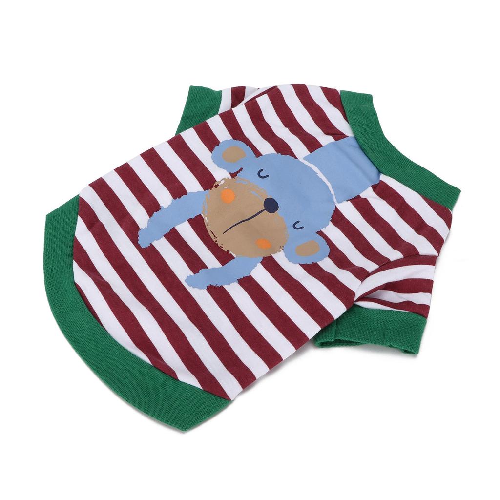 Pets Suit Cartoon Thin Dogs Shirt Stripe Hoodies Autumn and Winter Pet Clothing for Small and Medium Puppy