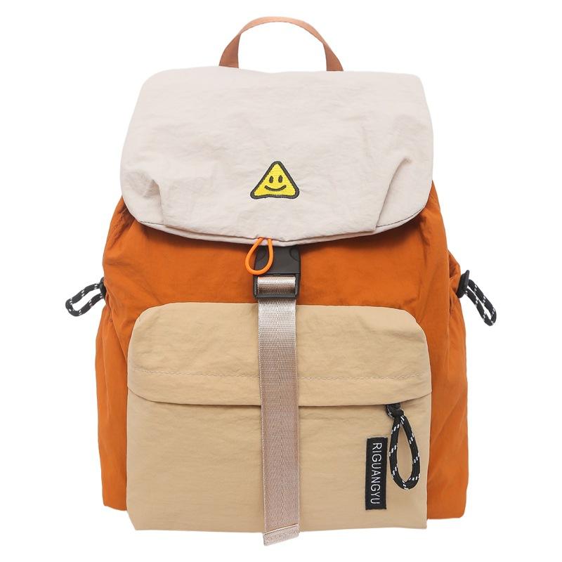 Leisure Outdoor Travel Men's and Women's Backpacks Large Capacity Simple Contrast Color Art College Style Student Backpacks