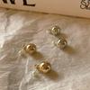 Pearl Point Back Ball Front and Back Two-Way Ball Earrings