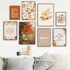 Canvas Painting Autumn Scenery Leaf Poster Print Nordic Wall Pictures Living Room Home Decor Hello Pumpkin Art