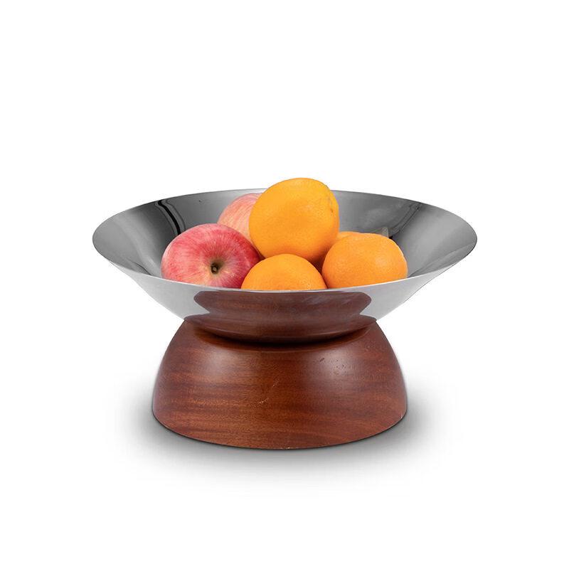 Elegant Stainless Steel Pedestal Serving Bowl for Snacks and Fruits