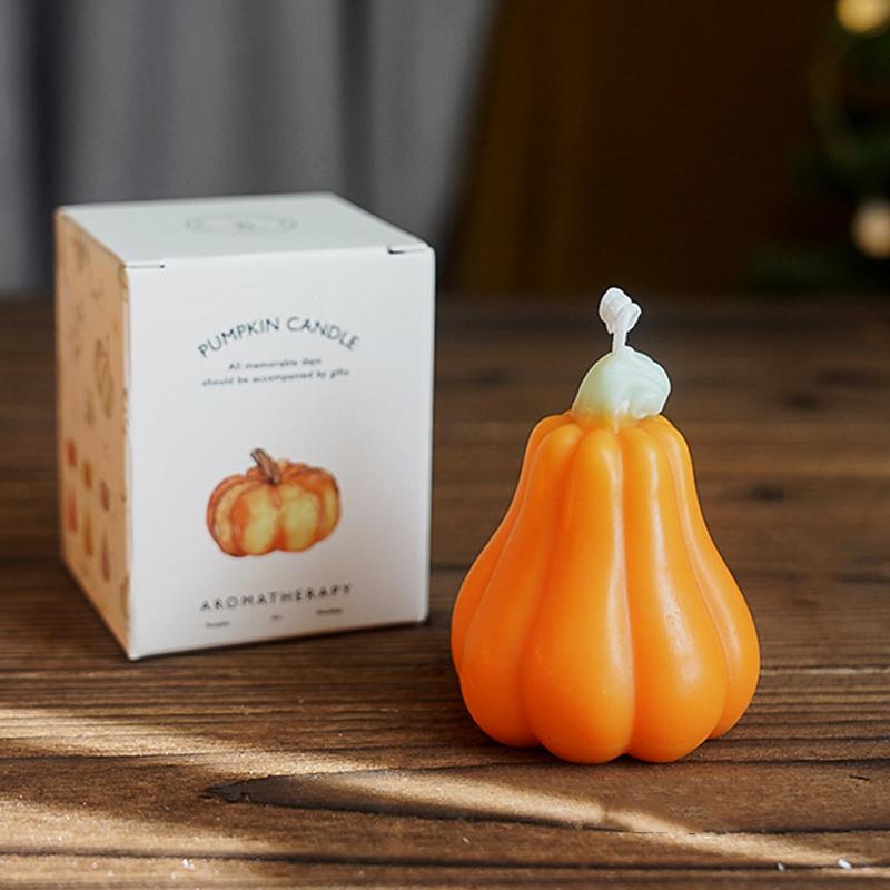 

1PC Spooky Home Ambiance Decor Eco-Friendly Halloween Gift Idea Premium Fall Party Favors Pumpkin Aromatherapy Candle