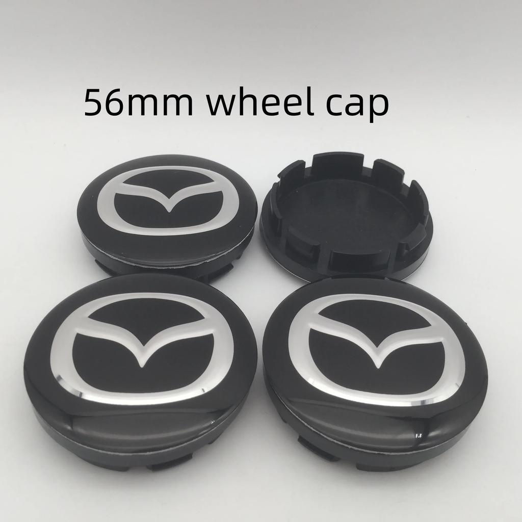 2025 Hot 4pcs 3D for Mazda 56mm 60mm 68mm Car emblem Wheel hub Center Cap Badge covers sticker Decal styling auto Accessories