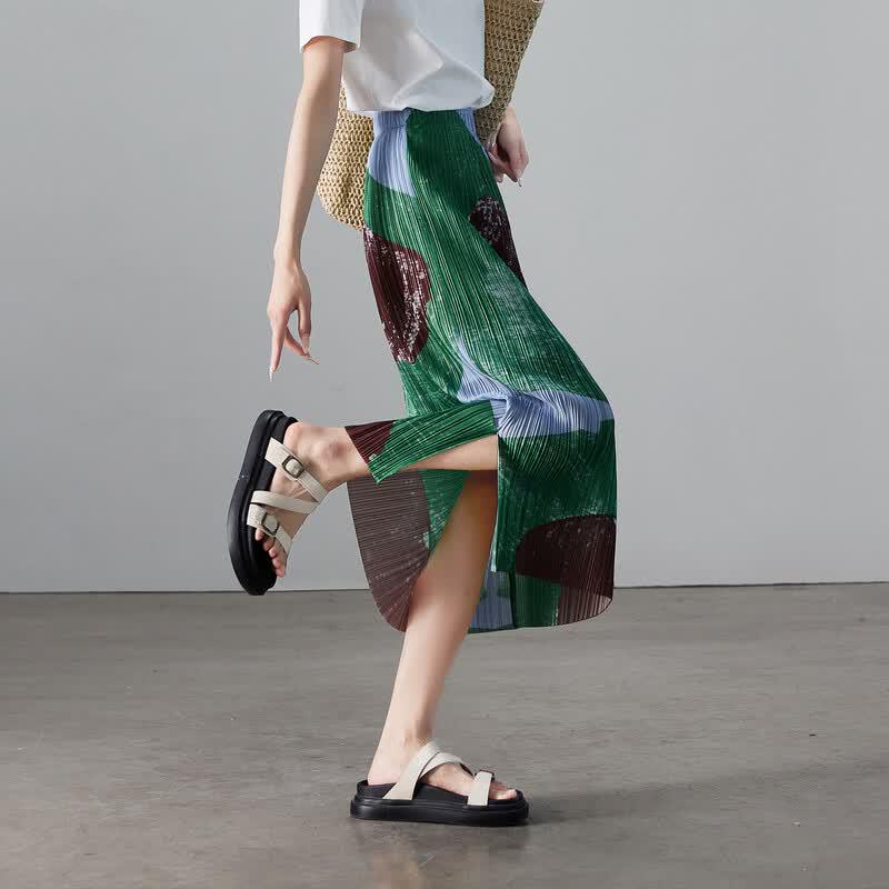 SOFSIL Summer 2026 Floral Pleated Midi Skirt