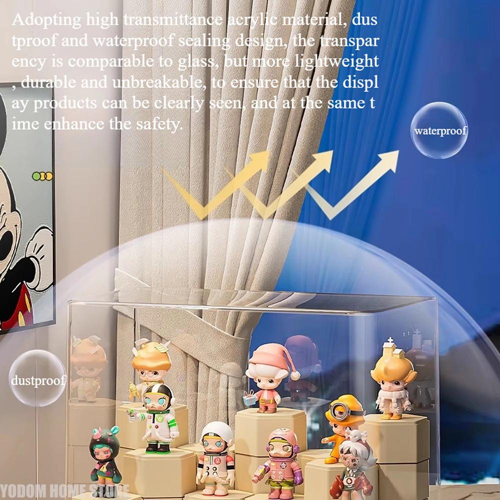 2026 Blind Box Display Stand, Block Toy Display Organizer Modular DIY Transparent Dustproof Acrylic Block Display Cabinet