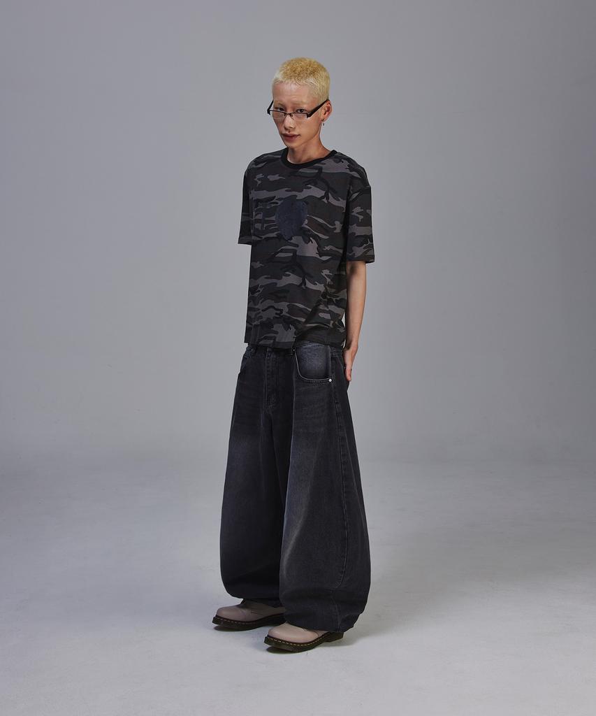 SCALLYWAG Swing Balloon Fit Denim [Black]