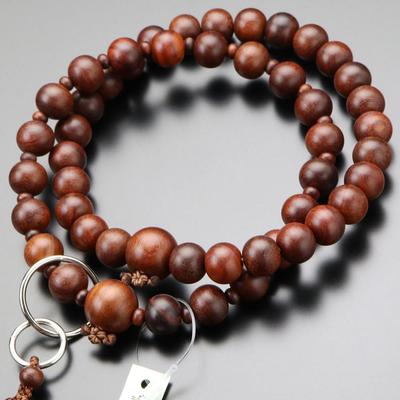 Jodo Sect Prayer Beads for Men Sanman Jodo Rose Sandalwood Namikan Sanskrit Tenbo Prayer Beads Kyoto Prayer Beads Kyoto Natural Wood Red Tan Funeral