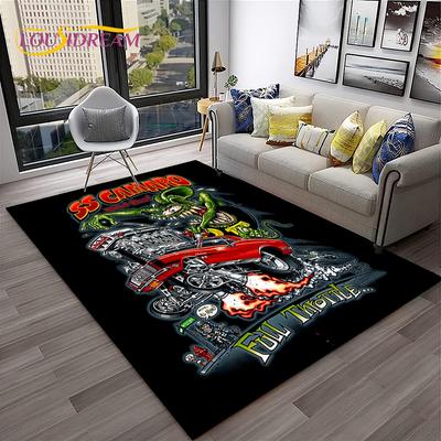 3D-Teppich mit lustigem Ratten-Fink-Cartoon-Film für Zuhause, Wohnzimmer, Schlafzimmer, Sofa, Fußmatte, Dekor, Kinderspielbereich, rutschfeste Bodenmatte