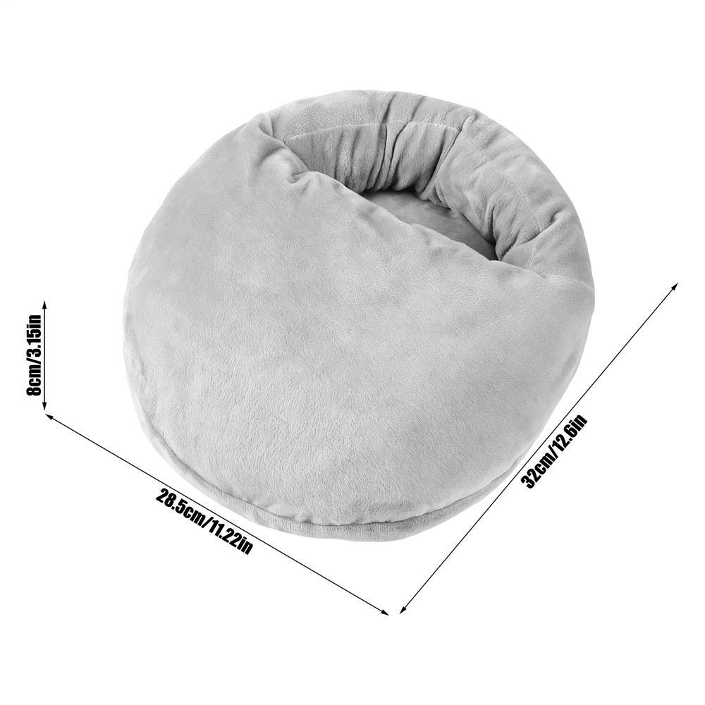 Portable USB Power Electric Foot Warmer Under Desk Heating Pad Winter Warming Plush Flannel Leg Thermostat Heater серый