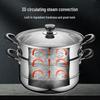 SUPOR 26cm 304 Stainless Steel Double Layer Steamer Pot
