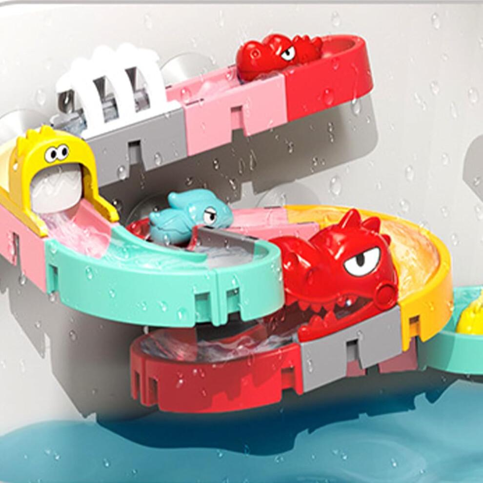 Bath Toy for Kids, Durable Water Slide with Strong Suction Cups | Interactive Dinosaur Bath Time Fun for Girls