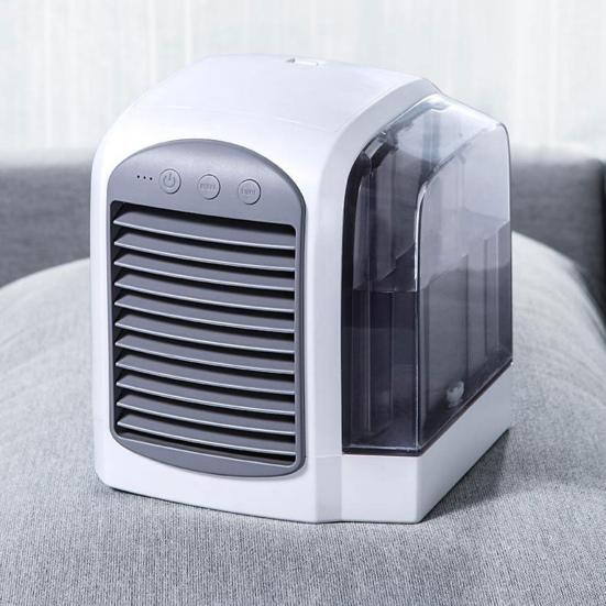 Cooling Fan Personal Air Conditioner with Water Tank 3 Speeds Strong Airflow Low Noise Desktop Air Cooler Fan Mist Maker