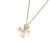 Elegant Zirconia Four-Leaf Clover Necklace with Heart Pendant for Women