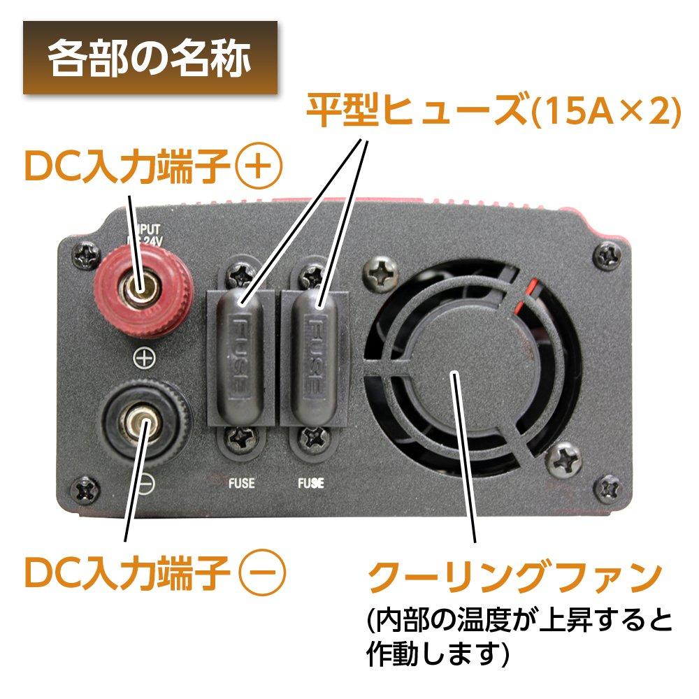 Meltec Car Inverter 2way (USB & Outlet) DC24V 2 Outlets