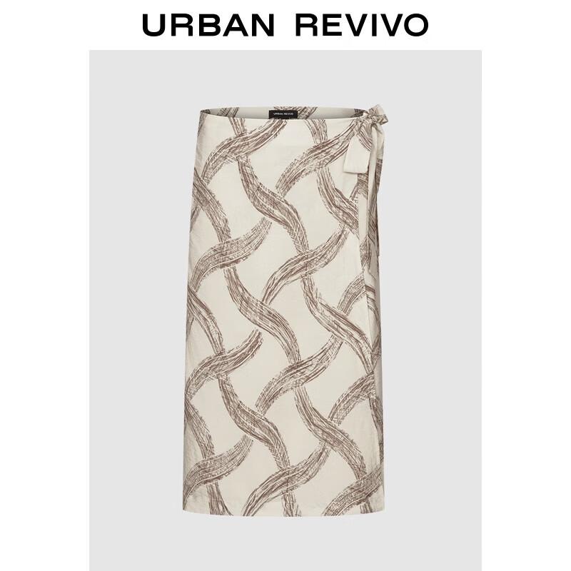 UR 2025 Fall Women s Printed Strappy Midi Skirt M