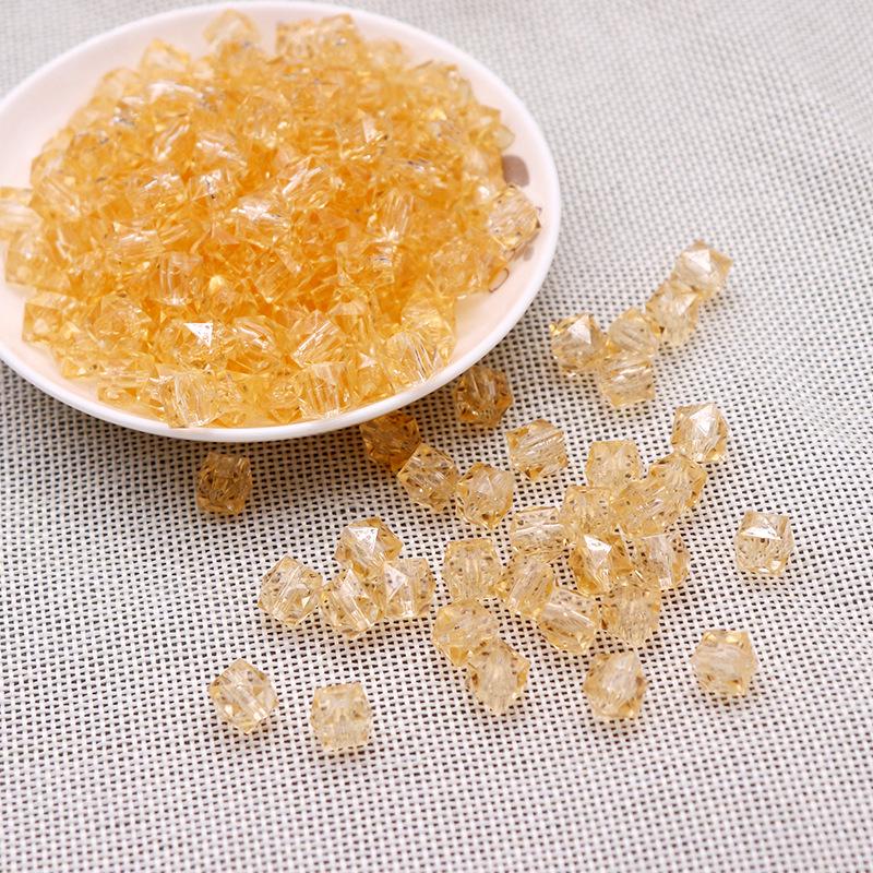 

Набор для DIY: 10 мм прозрачные квадратные бусины и акриловые бусины «звездное небо» для плетеной коробки из салфеток 1 jin (500g)