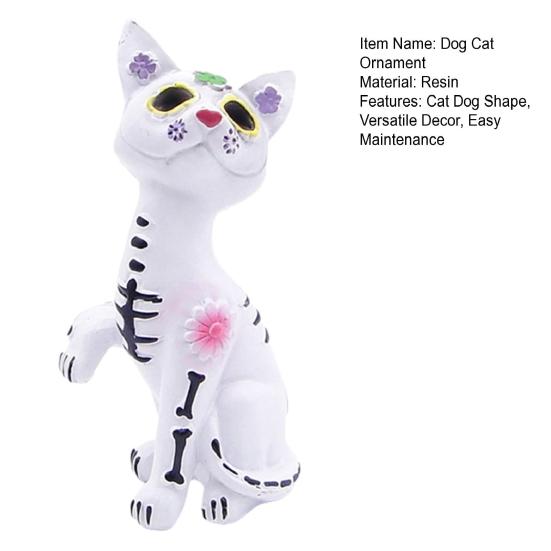 Yousheng Dog Cat Ornament Bright Color Ghost Festive Atmosphere Pet Cat Dog Figure Halloween Carnival Night Decor