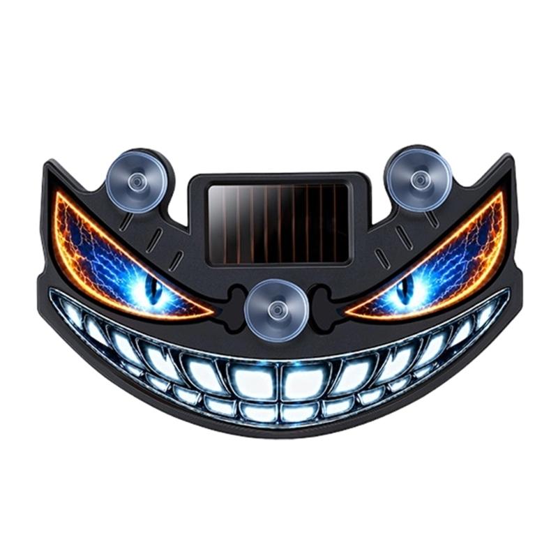 Solar Powered Rear Window Accent Light with Suction Cup Mount, LED Car Decor for Night Driving and Parked Display