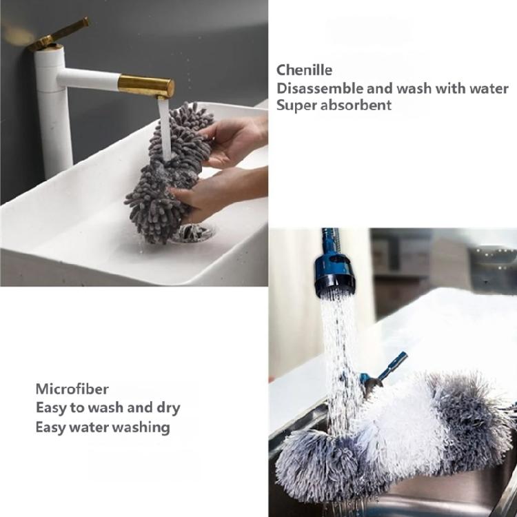 Ergonomic Handle Dust Brush Comfortable Grip Soft Microfiber Cleaning Brush for Ceiling Corner Wall Furniture High Area
