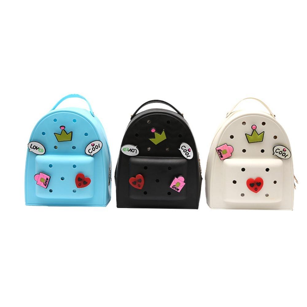 Waterproof Silicone Backpack Adjustable Straps Kindergarten Knapsack Kids Schoolbags  Girls