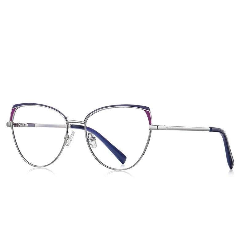Eyebrow Point Paint Metal Optical Frame With Street S English Style Open Flat Light Mirror Womean And Men Glasses