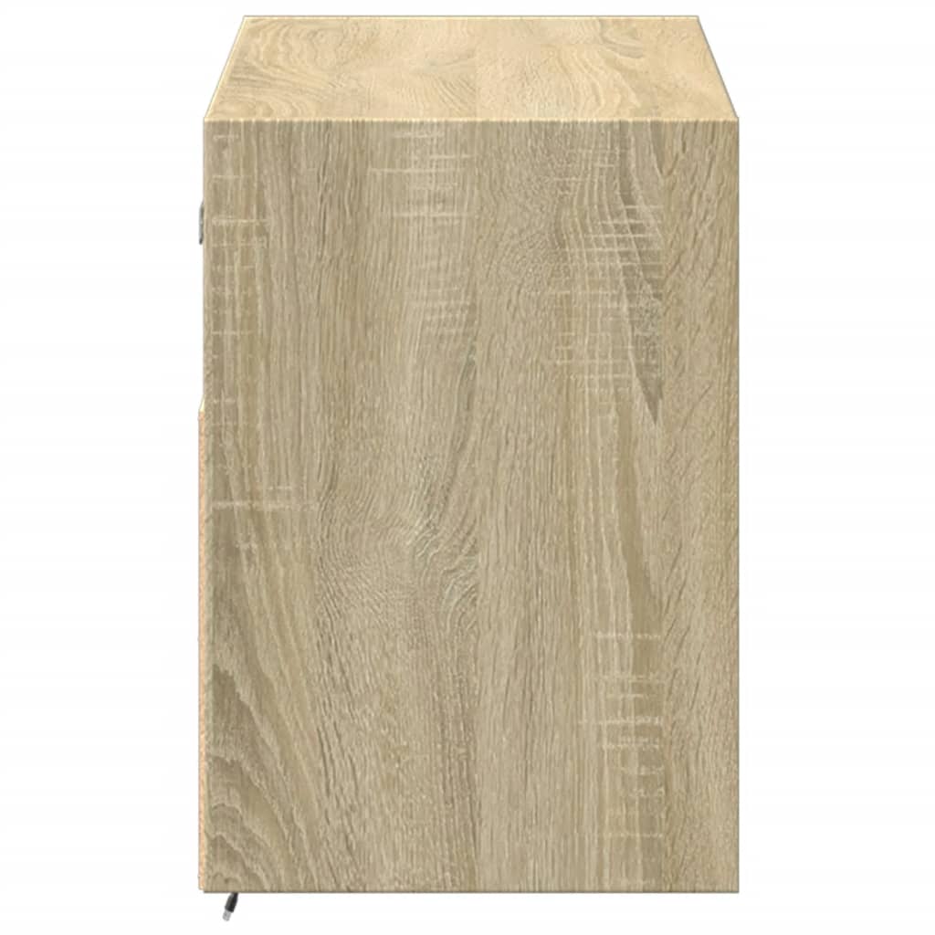 TV Wall Cabinet with LED Lighting Sonoma Oak 100 x 31 x 45 cm
