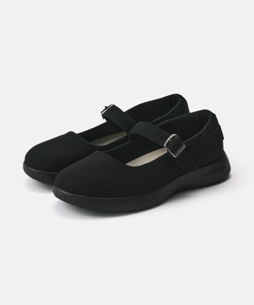 [LEMOUTON] Let's Comfortable Merino Wool Mary Jane Sneakers Black (Black Outsole) 5018675763
