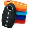 Sillicone Key fob Skin Key Cover Remote Case Protector Shell for Nissan Teana Murano Maxima Pathfinder Rogue Versa 370Z Sentra Altima Smart Remote 4